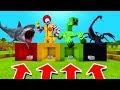 Minecraft PE : DO NOT CHOOSE THE WRONG MINECART! (Shark, Ronald Mcdonald & Mutant Creeper)