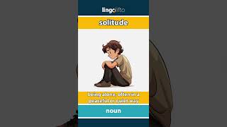 Solitude Meaning Flash Card Learn English Vocabulary