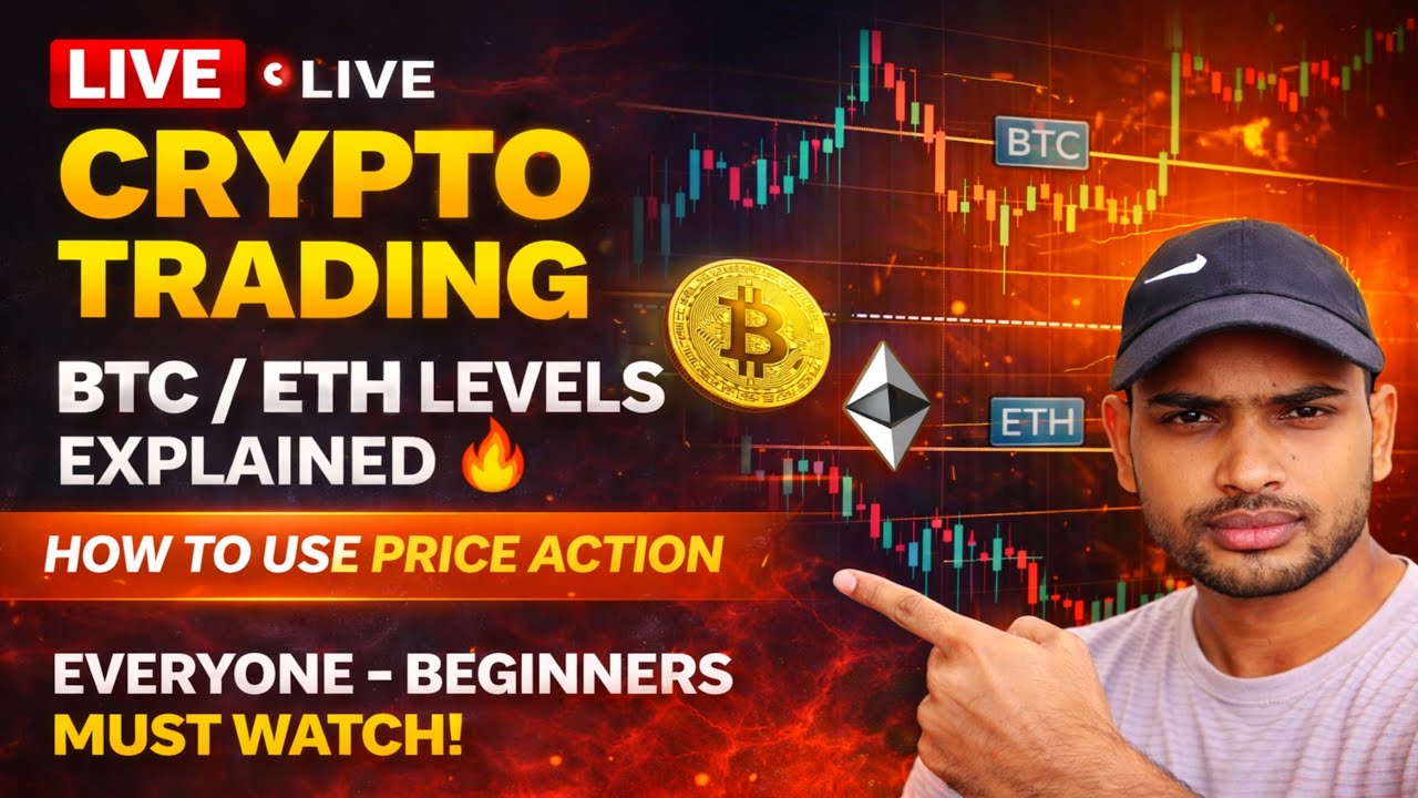 crypto Live trading | BTC & ETH important lavels explained 🔥 | 18-01-26 ...