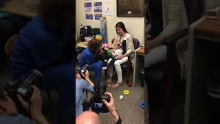 Baby Charlotte hears for the first time after receiving cochlear implants