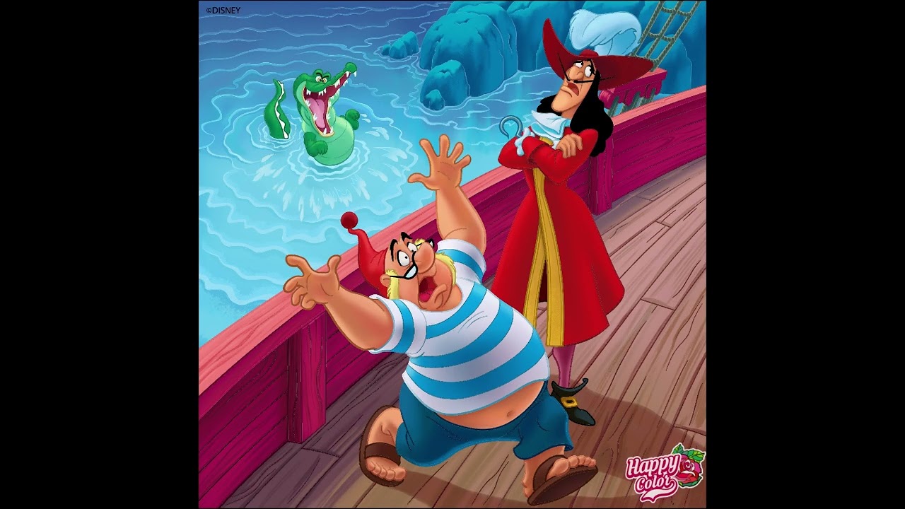 Coloring Peter Pan Disney coloring page in happy color! Satisfying Timelapse! 