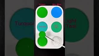 Create 4 colors from 2 colors Green + Sky Blue #mix #asmr Information