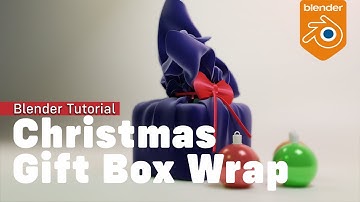 Blender Tutorial Christmas and Holiday Silk Gift Box Wrap Cloth Simulation