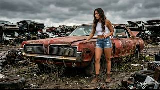 ASMR Car Restoration! Restoration of 1967 Mercury Cougar red from abandoned state to brand new