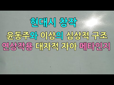 4-2-2 심상적 구조와 시점, 윤동주와 이상, 연상작용, 대자적 자아, 메타 인지