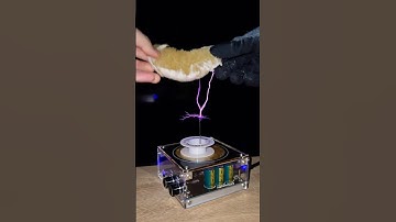 Tesla coil science project  🍉 #fruit #experiment