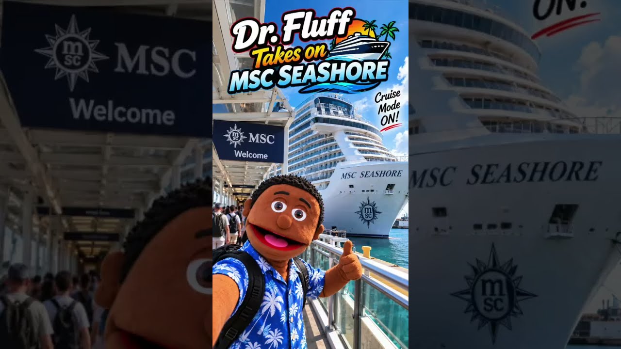 Dr Fluff Takes on MSC Seashore, Port Canaveral MSCSeashore #MSCCruises #PortCanaveral #Cruise