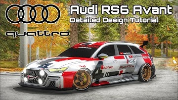 Audi RS6 Avant Detailed Livery Tutorial | Car Parking Multiplayer