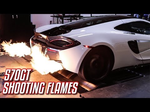 570GT Shooting flames on the Dyno