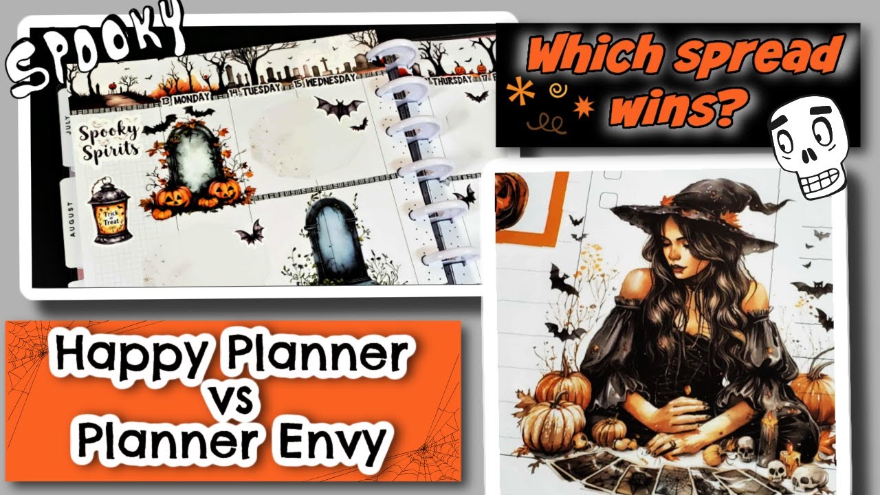 Планируйте со мной 🎃 Вертикальный планировщик «Счастливый» против фирменного макета планировщика ...