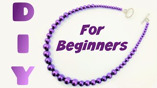 HOW TO MAKE A SIMPLE BEADED NECKLACE AT HOME - DIY Beaded Necklace