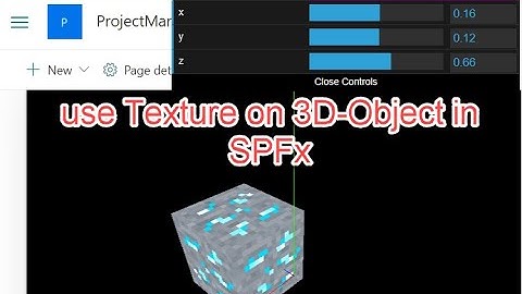 ThreeJS and SharePoint SPFx: Texture on 3D Object