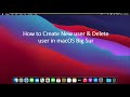 How to Create New user & Delete user in macOS Big Sur (Step By Step)