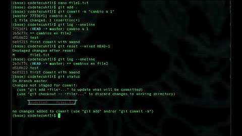Git: Como deshacer cambios
