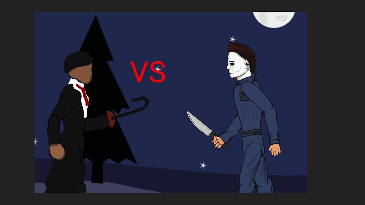 Candyman vs Michael Myers drawing cartoon 2 YouTube
