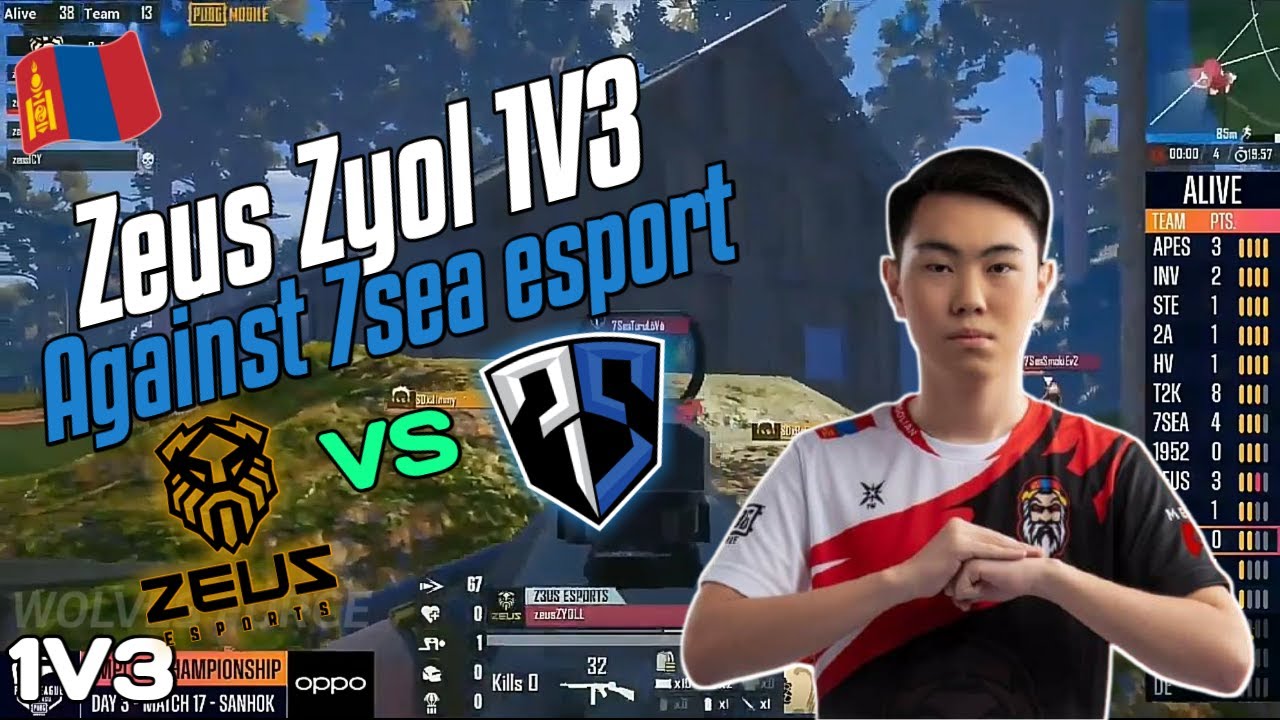 Zeus zyoll 1v3 clutch | PMPL South Asia Spring Championship Day 1
