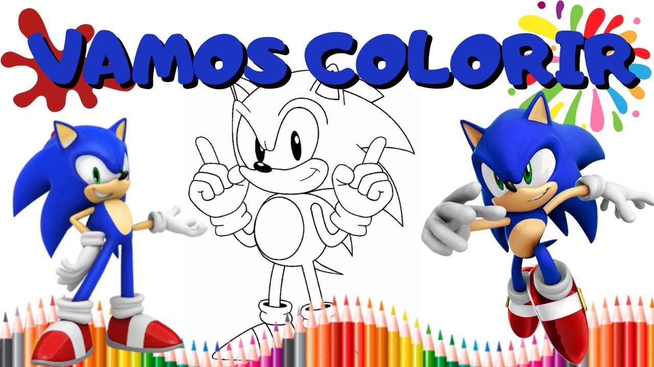 59 desenhos do Sonic para colorir