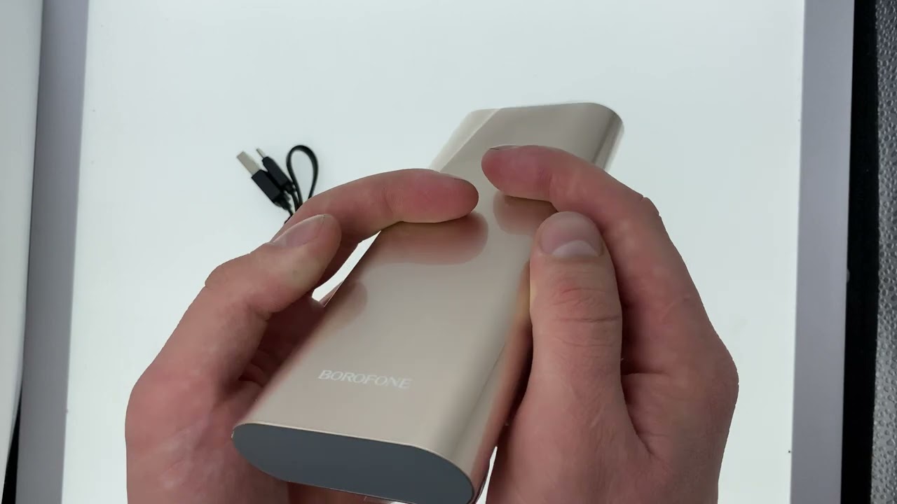 Power Bank Borofone BT19B (20000 mAh) золотистый, внешний аккумулятор I обзор Vibro+