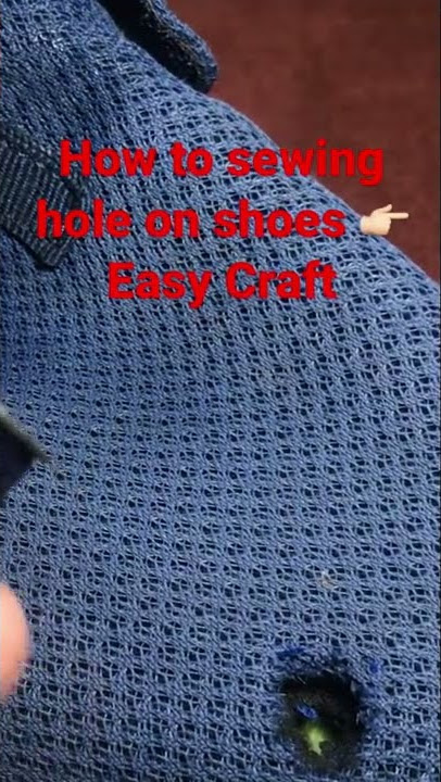 How to sewing hole on shoes | Easy Craft #repair #sewing #shoes