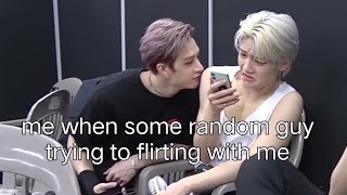 Stray kids trying to kiss each other for 6 minutes and 6 seconds