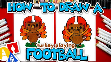 How To Draw A Turkey Playing Football