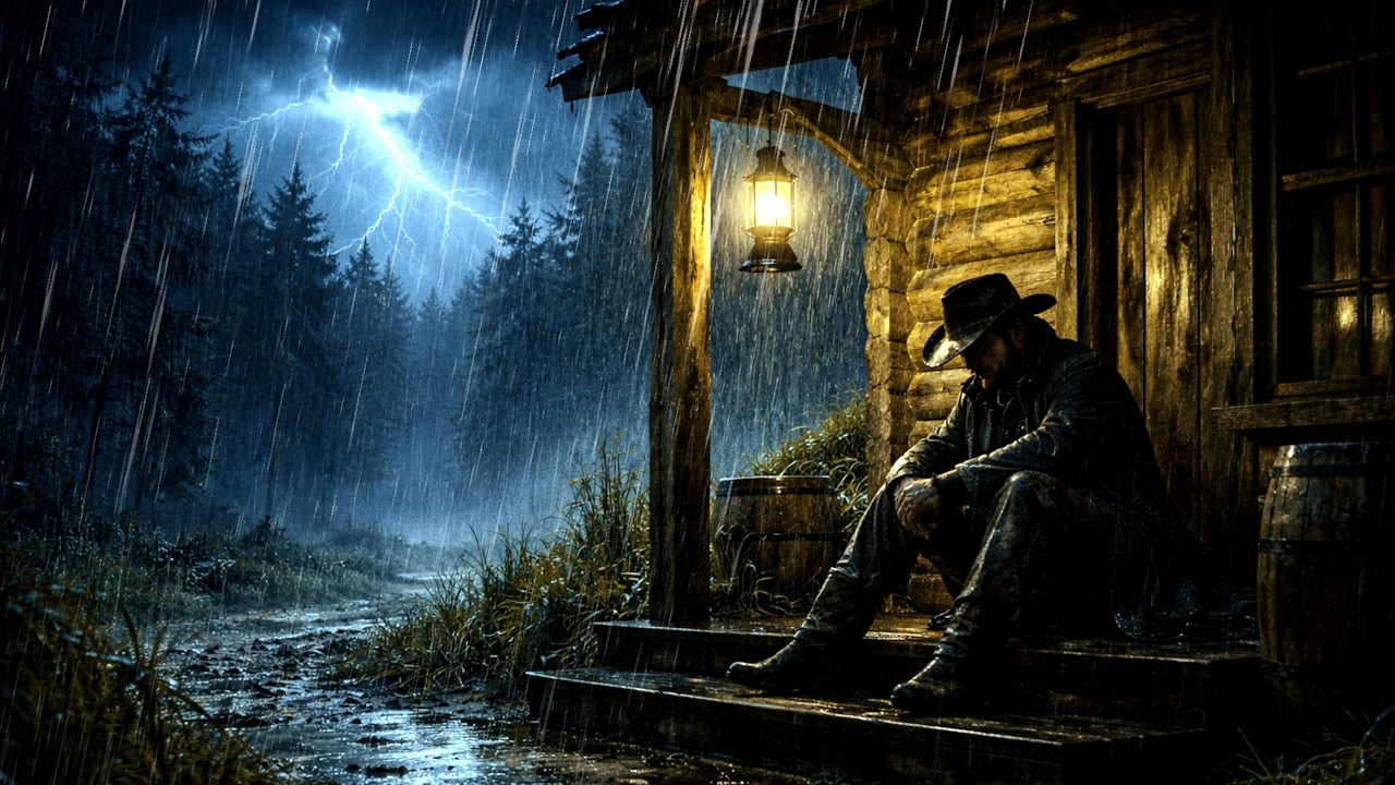 Thunder Storm with thunder | Arthur Taking refuge in a zinc-roofed cabin Cozy. RDR2 Ambience