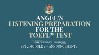 TOEFL Listening Set 2 Module 1 Announcement 1  FluentMinds