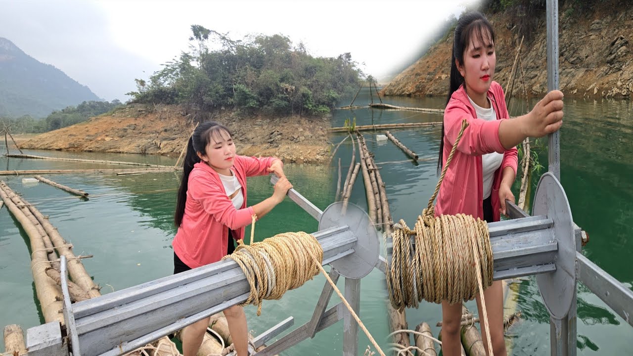 Time-lapse girl's journey to fix the light, why was it blown away by the wind one night? 