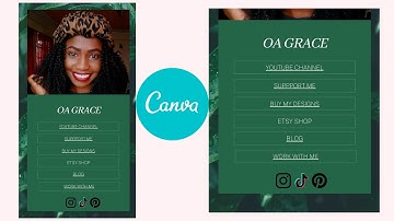 CREATE CUSTOM BIO LINK WEBSITE USING CANVA| IG Bio Link With Email & Social Media Icons