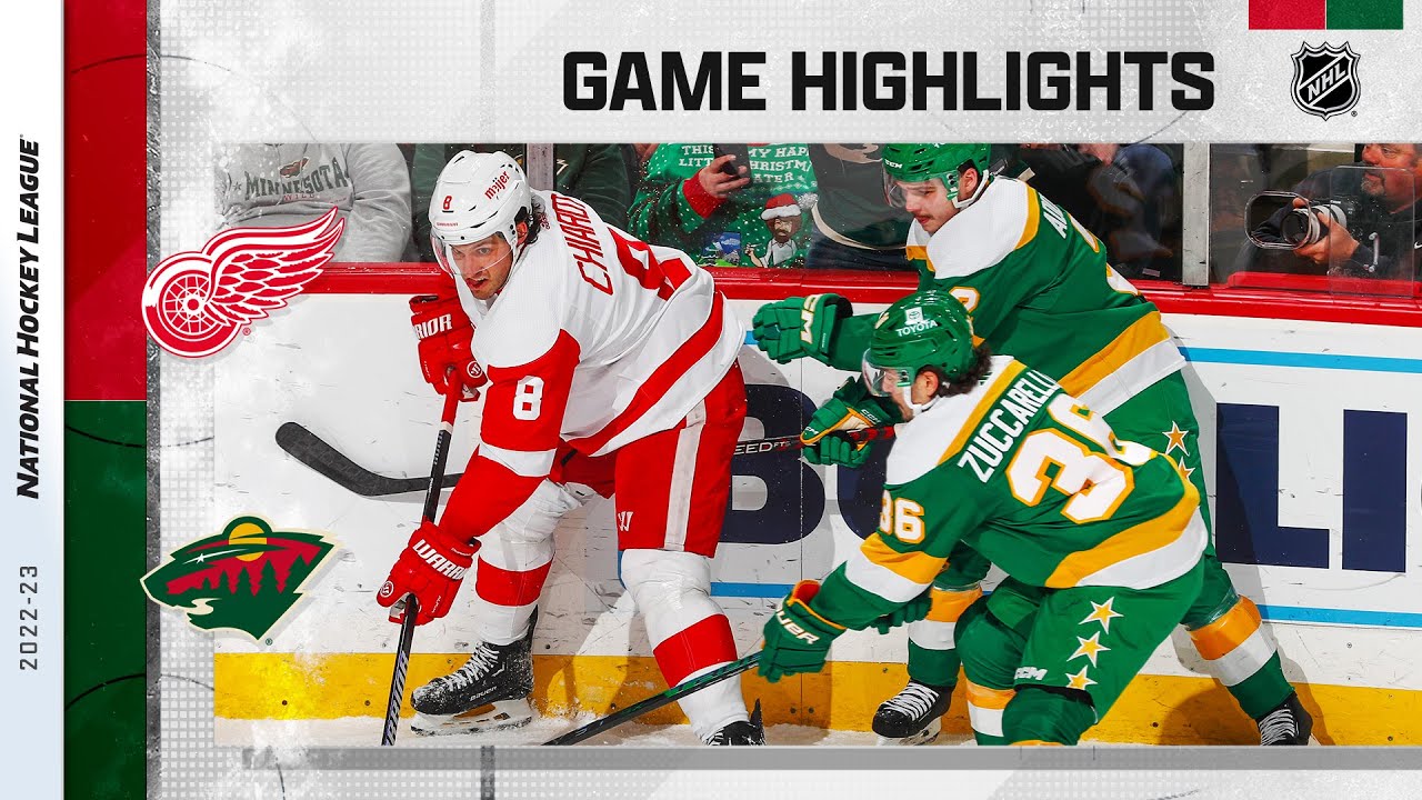 Red Wings Wild 12/14 NHL Highlights 2022