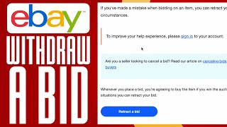 How To Withdraw A Bid On eBay (2025) Full Guide
