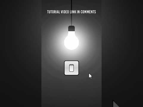 Switch On Off Light Bulb With Sound using Html CSS & Javascript #shorts