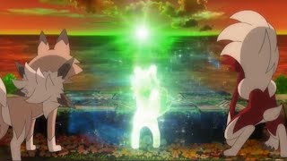 Ashs Rockruff Evolves Into Dusk-Lycanroc