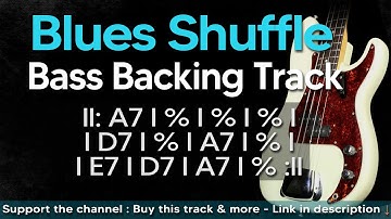 Blues Shuffle Bass Backing Track Jam in A (No Bass)