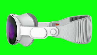 [4K] 3D Apple Vision Pro Headset Green Screen