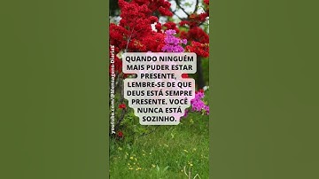 VOCÊ NÃO ESTÁ SOZINHO । #mensagemdedeus #jesus #deus