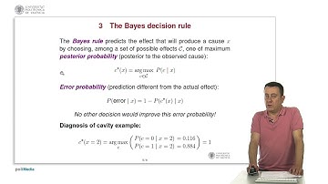 Probabilistic reasoning: continuos variables and Bayes rules |  | UPV