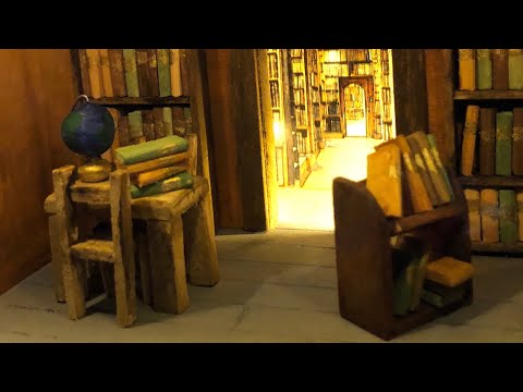 Miniature Wooden Library
