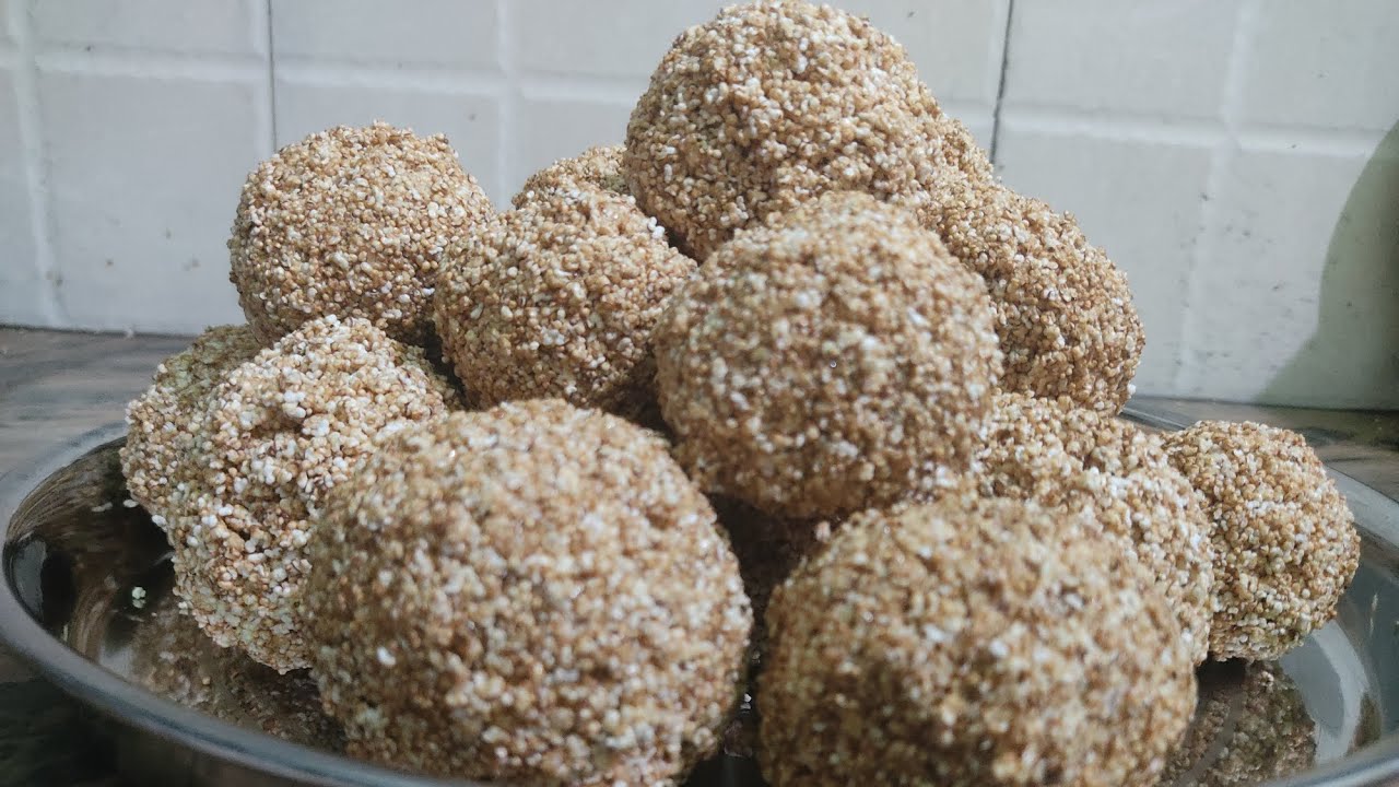 व्रत स्पेशल गुड़ से बने चलाई (राजगिरा)के  लडडू cholai rajgira laddu with jaggery 