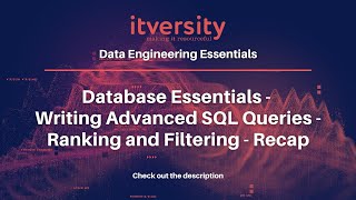 Database Essentials - Writing Advanced SQL Queries - Ranking and Filtering - Recap Net Worth