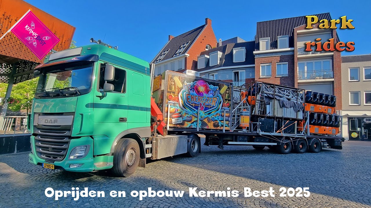 Kermis Best - Oprijden en opbouw 2025 Deel 2