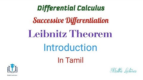 Leibnitz Theorem Introduction || In Tamil || Successive Differentiation