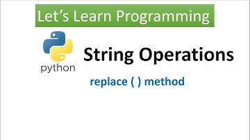 Python || String replace ( ) method
