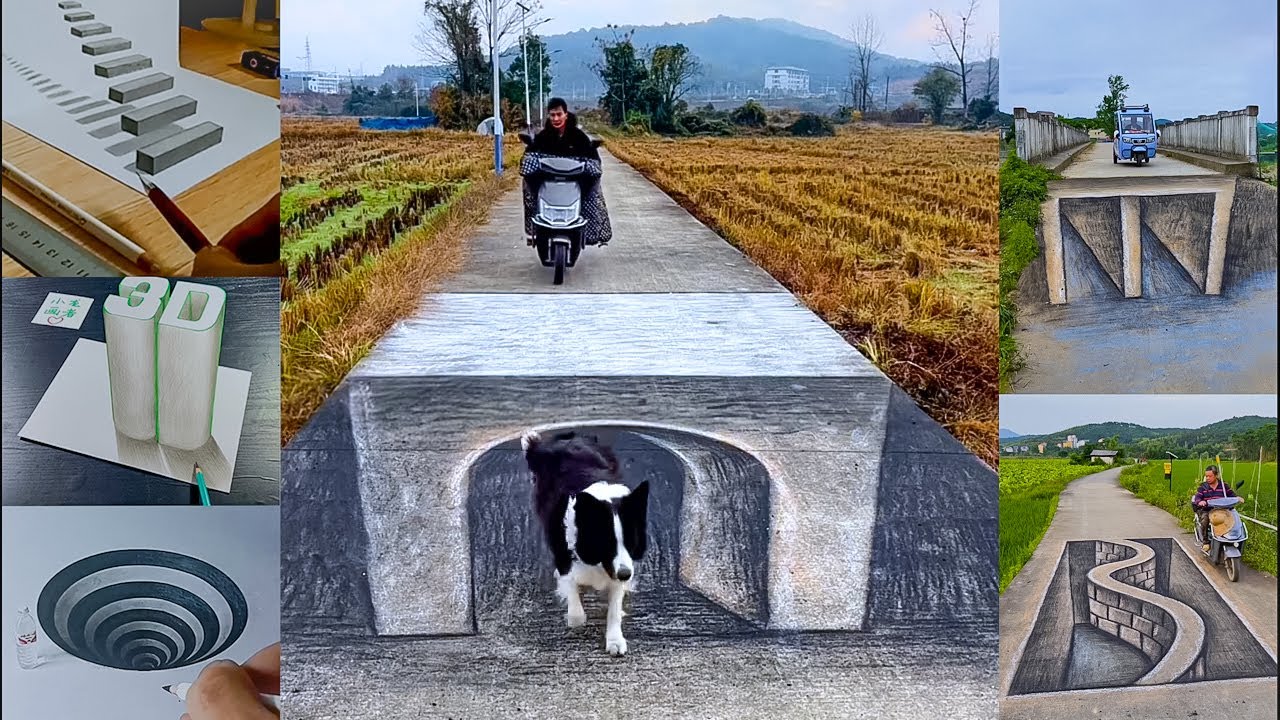 3D Street Art Illusion | Water Steps Drawing