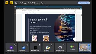 Python for Data Science - NPTEL live interactive session - Summary
