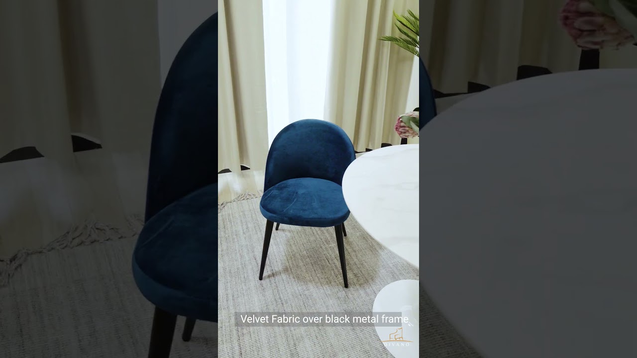 Emilie Velvet Fabric Dining Chair