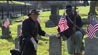 Volunteers replace, rededicate weathered veterans' graves at Oak Hill Cemetery