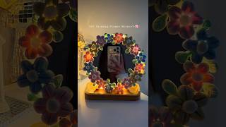 DIY Glowing Flower Mirror ✨#craft #creative #diy #shorts #roomdecor #roomlight #magical #inspiration