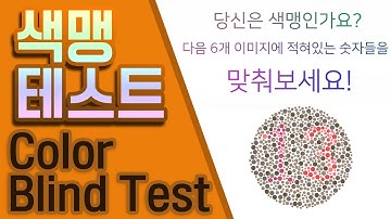 고난도] 색맹|색약 테스트 [Color Blind Test]