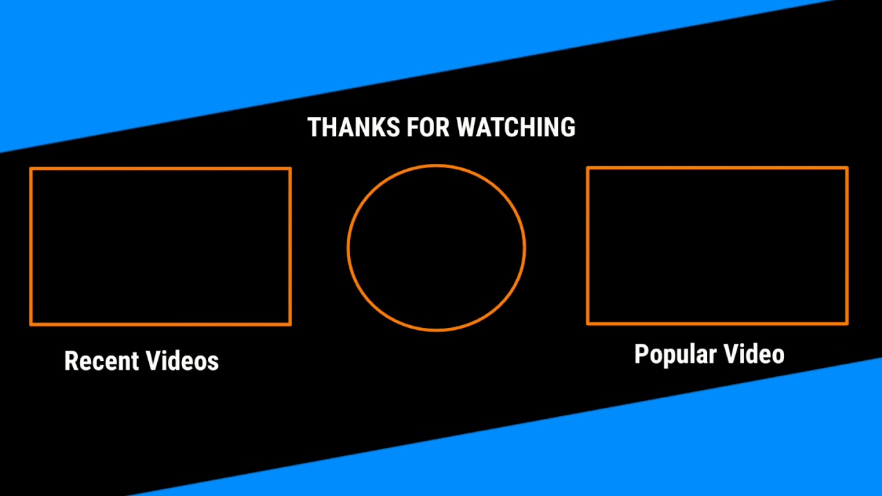 Copyright free astounding end screen template